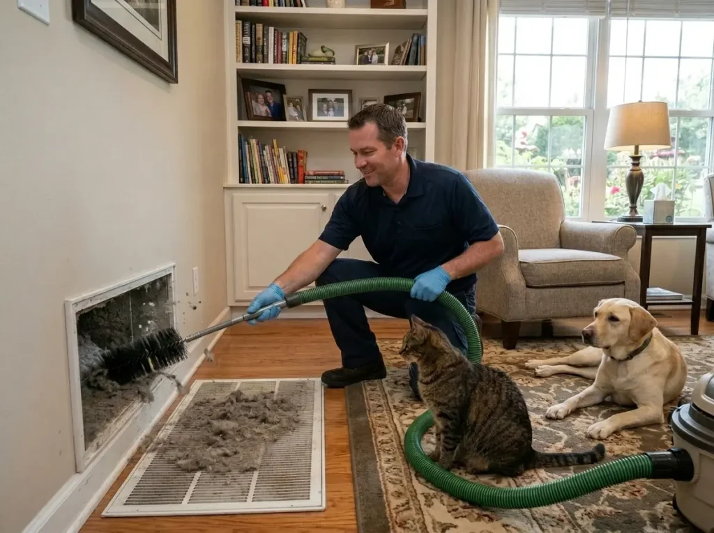 Air Duct Cleaning Help With Pet Dander and Odors